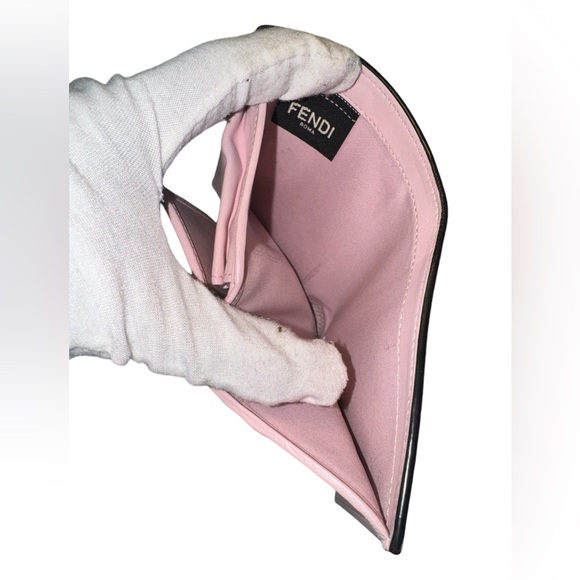 FENDI F is Fendi Calf Leather Pink Bifold Compact Wallet EUC - Picture 6 of 6